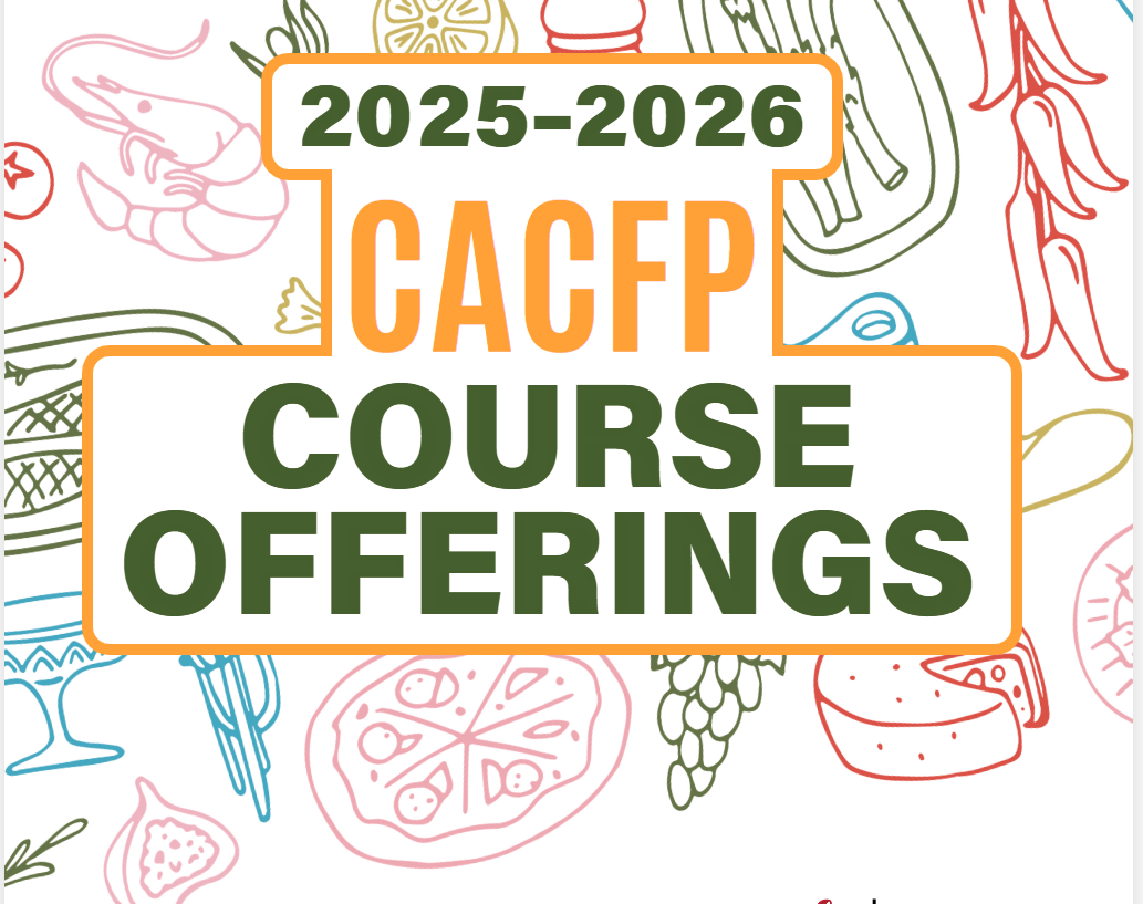 2025-2026 CACFP Course Offerings
